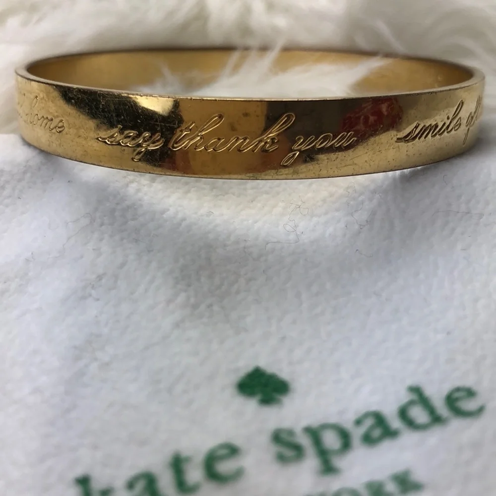 Kate Spade Gold Idiom Bangle Bracelet